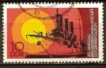 Stamps Germany -  60 ª Aniversario de la Gran Revolución Socialista de Octubre-DDR