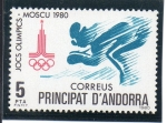 Stamps : Europe : Andorra :  Juegos olimpicos - Moscu 1980