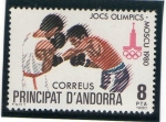 Stamps : Europe : Andorra :  Juegos olimpicos - Moscu 1980