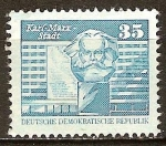 Stamps Germany -  Monumento de Karl Marx,Berlín-DDR.