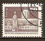 Stamps Germany -  Antiguo Ayuntamiento de Leipzig- DDR.