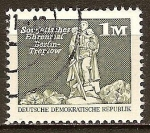 Stamps Germany -  Monumento soviético en Treptow Park,Berlin-DDR.