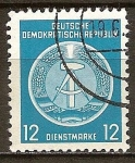 Sellos de Europa - Alemania -  Marca de servicio,circ/izq-DDR.