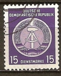 Stamps Germany -  Marca de servicio,circ/izq-DDR.