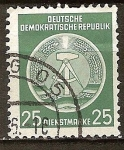 Stamps Germany -  Marca de servicio,circ/izq-DDR.