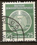 Sellos de Europa - Alemania -  Marca de servicio,circ/izq-DDR.