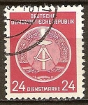 Sellos de Europa - Alemania -  Marca de servicio,circ/izq-DDR.