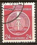 Stamps Germany -  Marca de servicio,circ/izq-DDR.