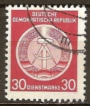 Stamps Germany -  Marca de servicio,circ/izq-DDR.