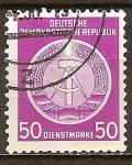 Stamps Germany -  Marca de servicio,circ/izq-DDR.