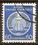 Stamps Germany -  Marca de servicio,circ/izq-DDR.