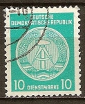 Stamps Germany -  Marca de servicio,circ/der-DDR.