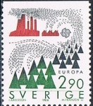 Stamps Sweden -  EUROPA 1986. POLUCIÓN INDUSTRIAL