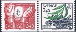 Stamps Sweden -  AÑO INTERNACIONAL DE LA PAZ Y 25º ANIV. DE AMNISTÍA INTERNACIONAL