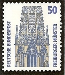 Sellos del Mundo : Europa : Alemania : Monumentos y curiosidades. Catedral de Friburgo.