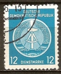 Sellos de Europa - Alemania -  Marca de servicio,circ/izq-DDR.