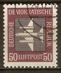 Stamps Germany -  Correo aereo-por vía aérea,avión (DDR).