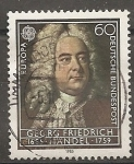 Sellos del Mundo : Europa : Alemania : Georg Friedrich Händel 1685-1759 (compositor)