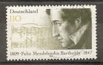 Sellos del Mundo : Europa : Alemania : Félix Mendelssonh Bartholdy 1809-1847 (compositor)
