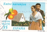 Stamps Spain -  LITERATURA ESPAÑOLA-entre naranjos