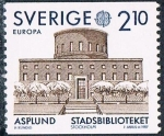 Stamps Sweden -  EUROPA 1987. BIBLIOTECA DE LA CIUDAD, ASPLUND
