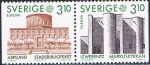 Stamps Sweden -  EUROPA 1987. ASPLUND E IGLESIA LEWERENTZ MARCUS