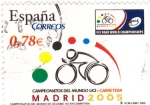 Stamps Spain -  campeonato del mundo de  ciclismo-madrid 2005