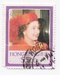 Stamps Hong Kong -  isabel II