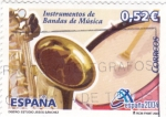 Stamps Spain -  instrumentos de bandas de música