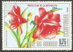 Stamps Equatorial Guinea -  flor hippeastrum vittatum