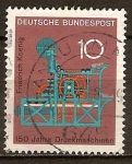 Stamps Germany -  150 años de las máquinas de impresión. 