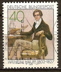 Stamps Germany -  150a La muerte de Wilhelm Hauff (escritor).