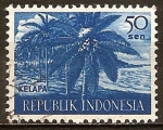 Stamps Indonesia -  	Los productos agrícolas. La palma de coco.