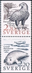 Stamps Sweden -  CONSERVACIÓN DE LA NATURALEZA. PIGARGO EUROPEO Y  FOCA GRIS