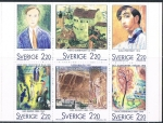 Stamps Sweden -  CARNET ARTISTAS SUECOS EN PARIS