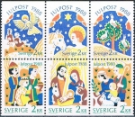 Sellos de Europa - Suecia -  NAVIDAD 1988. HISTORIA DEL NACIMIENTO DE CRISTO, SEGÚN LUCAS