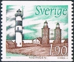 Stamps : Europe : Sweden :  FAROS. FARO DOBLE DE ALBAÑILERÍA DE 1832 Y FARO DE HORMIGÓN DE 1946, NIDINGEN, KATTEGAT IS.