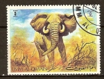 Stamps : Asia : United_Arab_Emirates :  "Animales" Elefante.