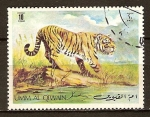 Stamps : Asia : United_Arab_Emirates :  "Animales" Tigre.