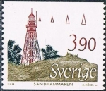 Sellos de Europa - Suecia -  FAROS. SANDHAMMAREN, SKARE, C. 1860