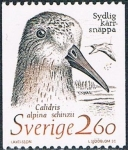 Stamps Sweden -  ESPECIES EN PELIGRO DE EXTINCIÓN. PLAYERO COMÚN (CALIDRIS ALPINA)