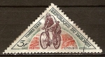 Stamps : Africa : Central_African_Republic :  Impuesto de sellos-Ciclista.