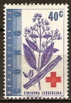 Stamps : Africa : Republic_of_the_Congo :   "Plantas medicinales"Cinchona Ledgeriana.