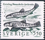 Stamps Sweden -  PECES. LOBO DE RIO (NOEMACHEILUS BARBATULUS)