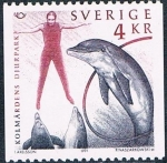 Stamps Sweden -  NORDEN'91. PARQUE ZOOLÓGICO KOLMARDEN, EN OSTERGOTLAND. ESPECTÁCULO DE DELFINES
