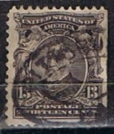 Stamps United States -  Scott  308 Benjamin Harrison (2)