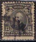 Stamps United States -  Scott  308 Benjamin Harrison (4)
