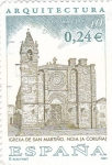 Stamps Spain -  iglesia de san martiño-noia(la coruña)