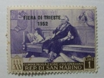 Stamps : Europe : San_Marino :  Muestra de la feria de Trieste en 1952.