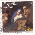 Stamps Spain -  la adoración de los pastores-el escorial